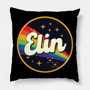 Elin // Rainbow In Space Vintage Style Pillow