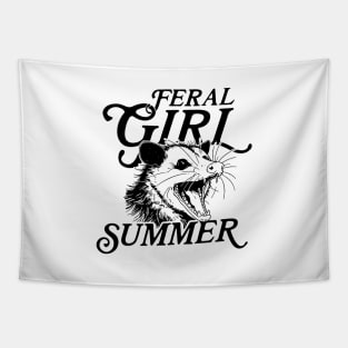 Feral Girl Summer Opossum Vintage Tapestry