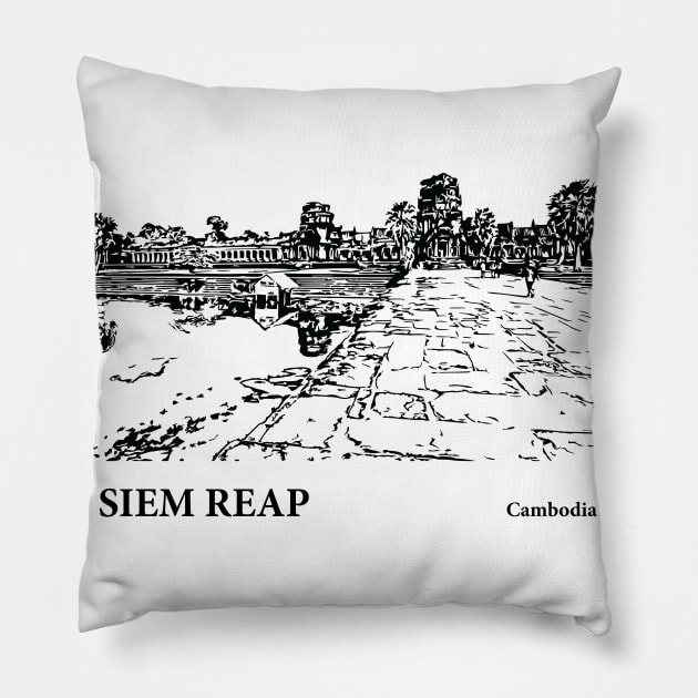 Siem Reap - Cambodia Pillow by Lakeric