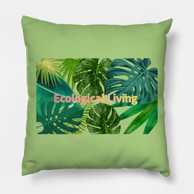 Eco-local living,palm tree,summer,summertime,summer season Pillow by zzzozzo