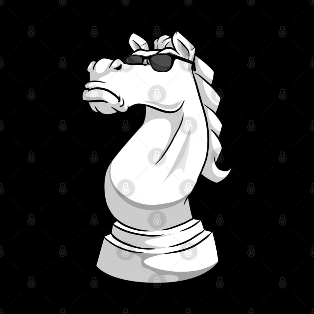 Knight Chess piece at Chess with Sunglasses by Markus Schnabel