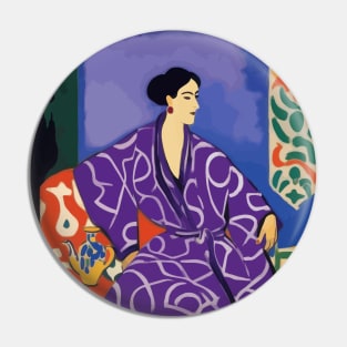 Woman in a Purple Robe After Matisse Pin