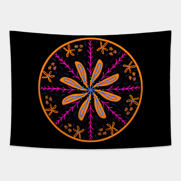 Hippie Flower Ornament Tapestry by letnothingstopyou