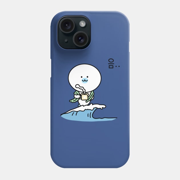 Seal with coffee on a wave Phone Case by smileyfriend