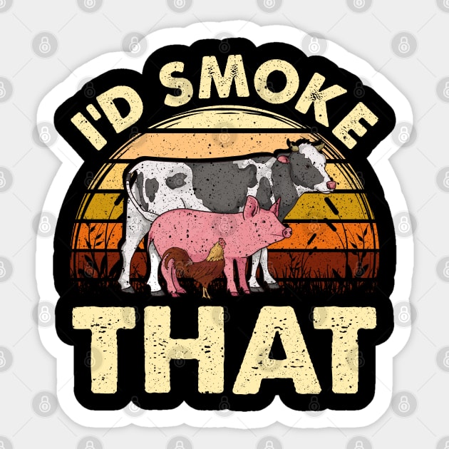 d Smoke That Vintage Meat Smoker Gift Funny BBQ Pitmasters