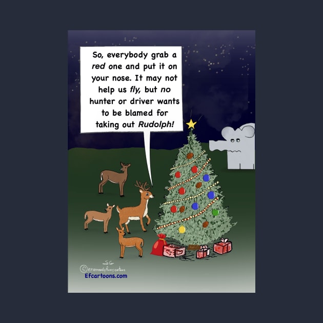 Red-nosed Deer by Enormously Funny Cartoons