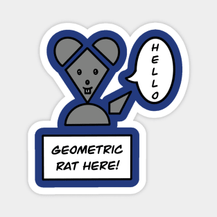 Cute geometric rat Magnet