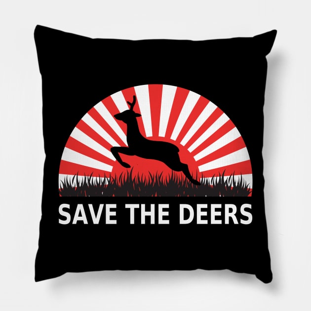 Climate Change Save the Key Deers Pillow by coloringiship