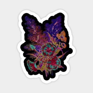 Black Panther Art - Glowing Flowers in the Dark 8 Magnet