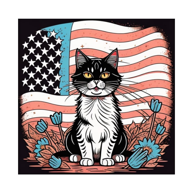 Claws of Liberty: Where Feline Independence Blossoms by PawPrints & Beyond