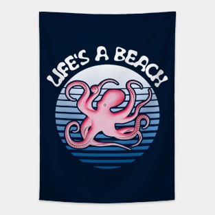 Life's a Beach - Vintage Octopus Tapestry