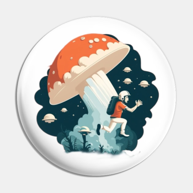 Astronaut with giant mushroom Pin by Bakr