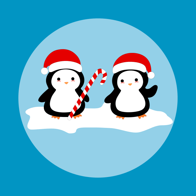 Kawaii Christmas Penguins by happinessinatee