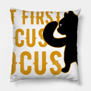 But First Hocus Pocus Black Cat Halloween Pillow