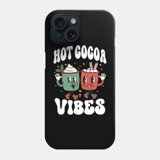 Hot Cocoa Vibes, Retro Winter Hot Chocolate Phone Case