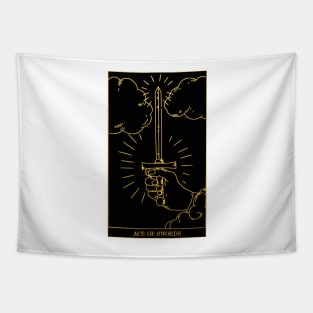 Ace Of Swords - Tarot Card Print - Minor Arcana Tapestry