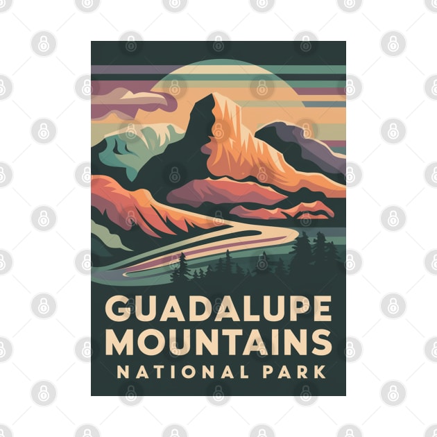 Vintage Poster of Guadalupe Mountains National Park by Perspektiva