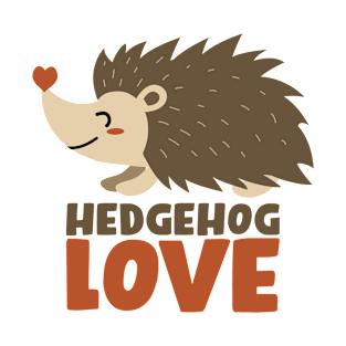 Hedgehog - Heart Love - pos T-Shirt