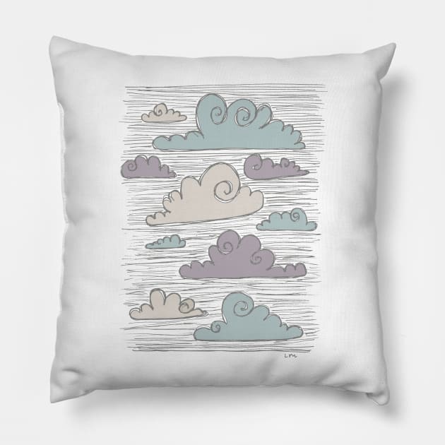 A Cloudy Sky Pillow by LauraKatMax