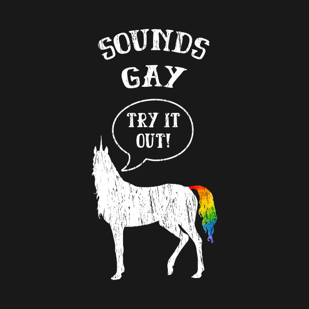 Sounds Gay Unicorn LGBT Pride by pa2rok