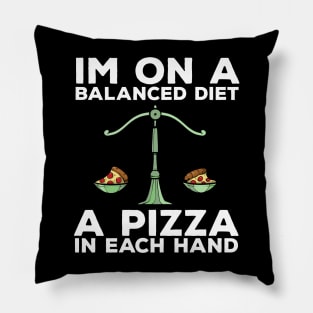 Funny Diet Pizza Meme Weightloss Gym Workout Fitness Gift Pillow