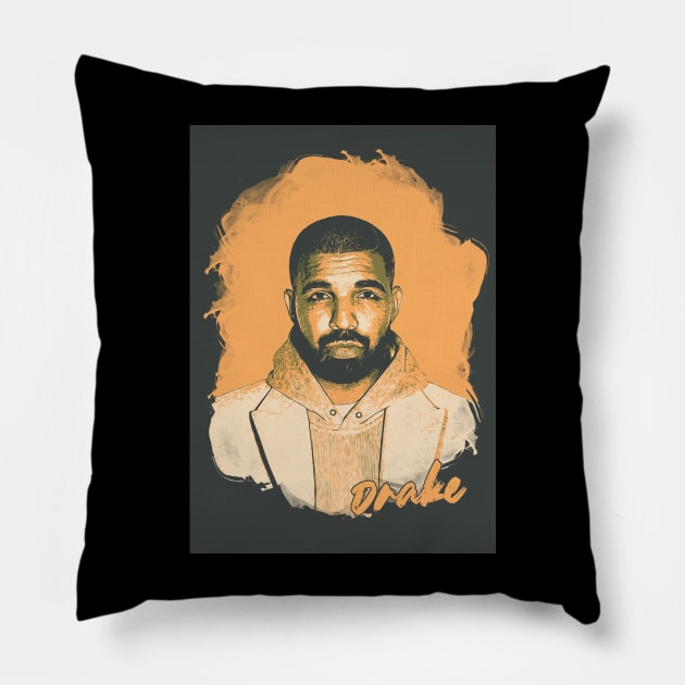 DRAKE ART Pillow by Rezronauth