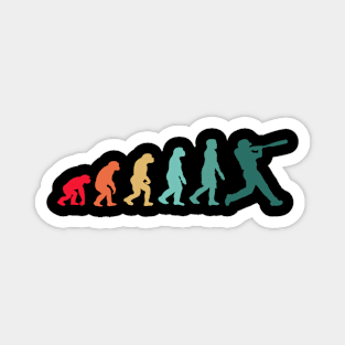 Funny Baseball Evolution Gift For Baseball Players Magnet