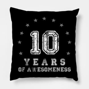 Vintage 10 years of awesomeness Pillow