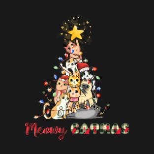 Happy Meowy Catmas Merry catsmas hooman T-Shirt