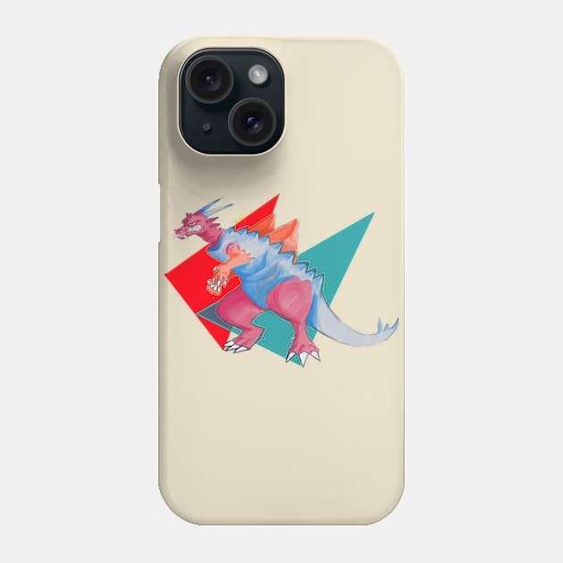 3-D retro dragon Phone Case by AlligatorCheese market 