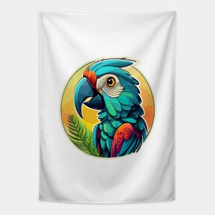 Vibrant Parrot Delights: A Rainbow of Feathers! Tapestry