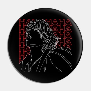 Laughing Tidus (White Outline) Pin