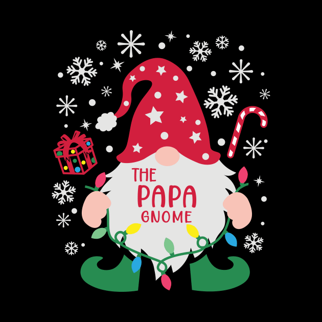 The Papa Gnome Funny Christmas Matching Family Group Christmas Pajamas T-Shirt. by DakhaShop