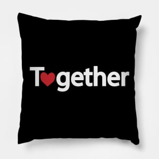 Together artistic text design Pillow