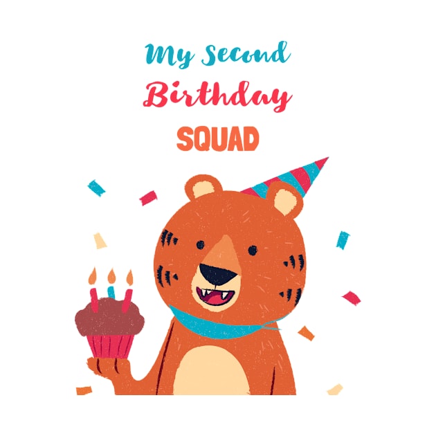 My Second Birthday Squad - Second Birthday quarantined Tiger by Ken Adams Store