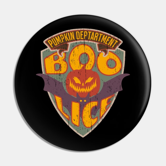 Boolice Halloween police funny badge pumpkin department distressed Pin by SpaceWiz95