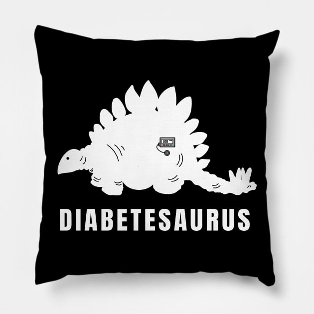 Funny Dinosaur Humor: Diabetesaurus Pillow by shirtonaut