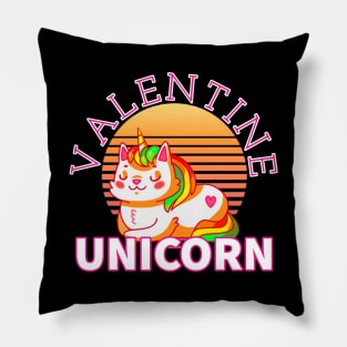 Unicorn valentine Pillow