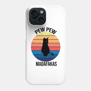 Cat Pew Pew Madafakas Vintage Phone Case