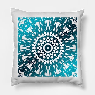 Blue Gradient Mandala Pillow