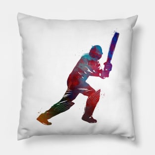 Cricket sport art #cricket Pillow