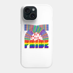 Pride - Double Rainbow and Hearts Phone Case