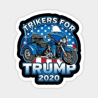 Trikers For Trump 2020 Biker Magnet