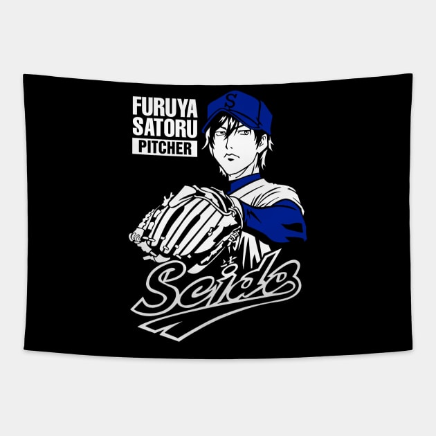 Furuya Satoru - Diamond No Ace Tapestry by hnmarart