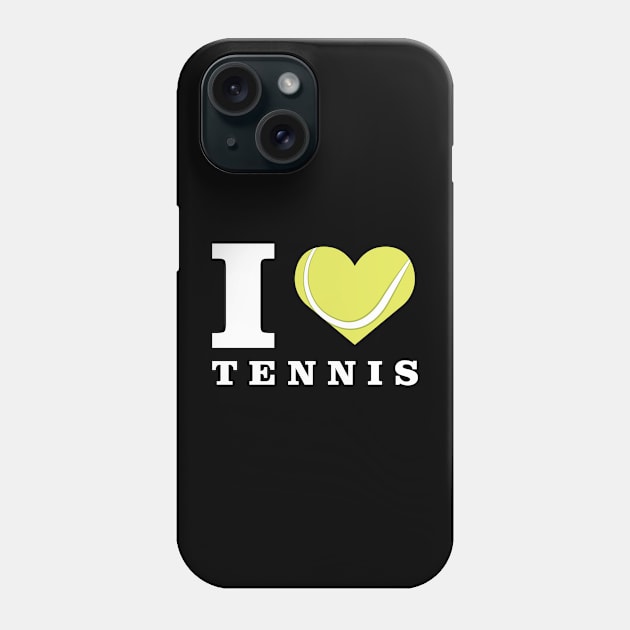 I Love Tennis Phone Case by DesignWood-Sport
