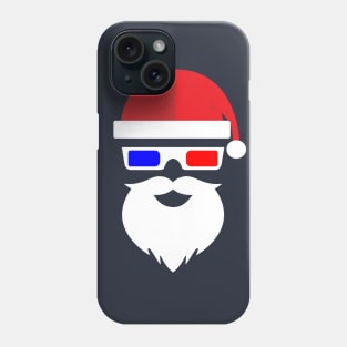 3d Glasses Santa Hat and Beard Shirt Phone Case