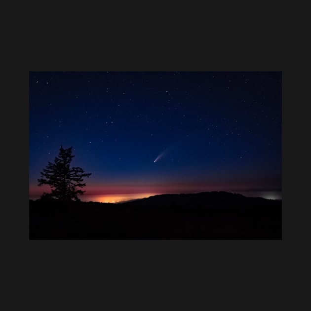 Neowise Comet over Kneeland at sunset by blossomcophoto