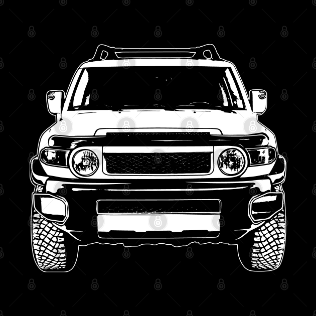 White FJ Cruiser Sketch Art by DemangDesign