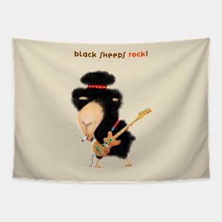 Black sheeps rock! Tapestry