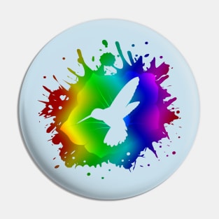 Tie-Dye Hummingbird Pin